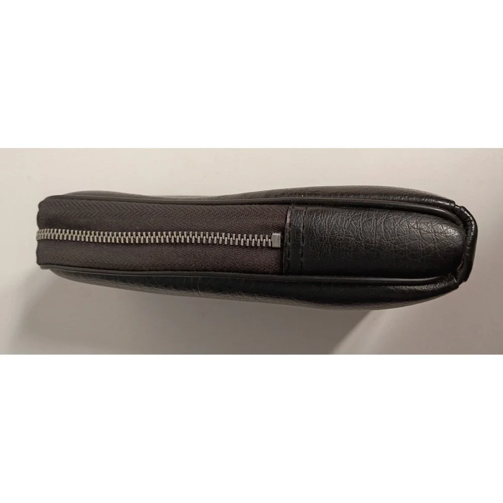 Texas Instruments TI Calculator Black Leather Zipper Carry Case Vintage